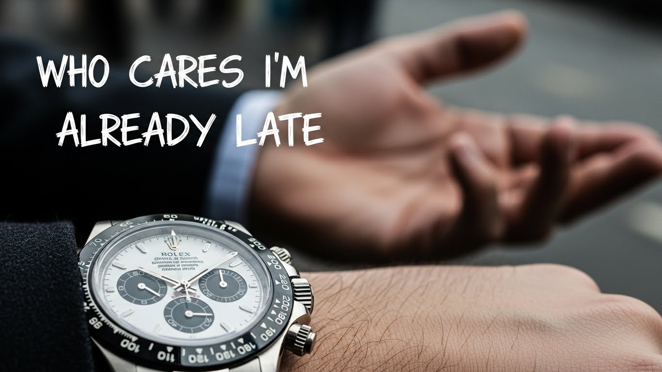 who cares i'm already late rolex